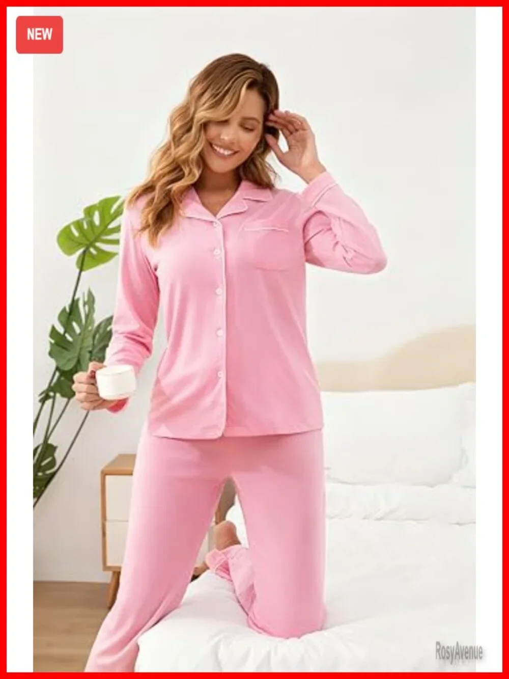 100% Cotton Pajama Sets for Women 2 Piece Long Sleeve Button Down Pjs Soft